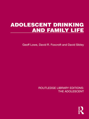 cover image of Adolescent Drinking and Family Life